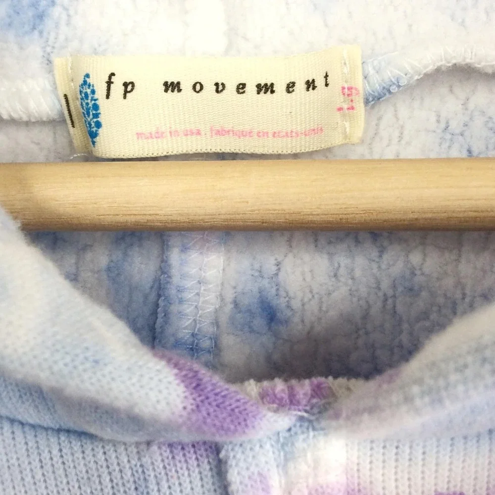 FP Movement by Free People Work It Out Tie Dye Hoodie Sweatshirt Size Large